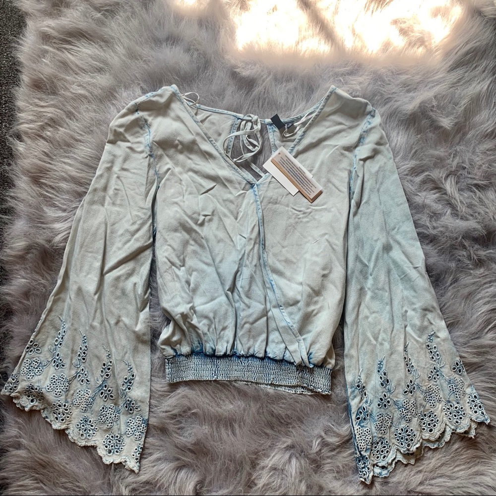 Bell sleeve crop top